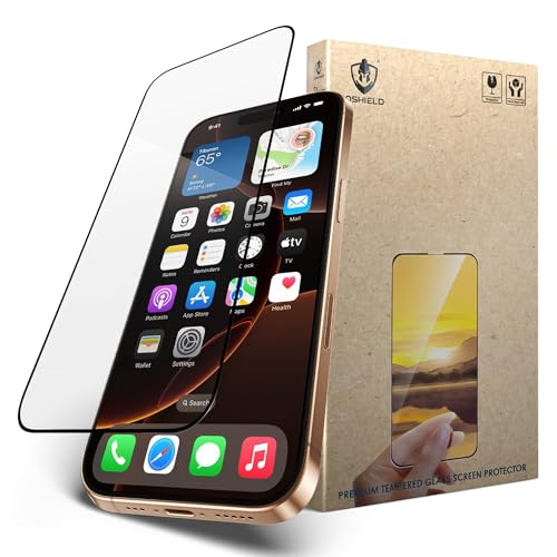 Image of IQShield Screen Protector Tempered Glass Guard for iPhone 16 Pro Max - 9H Hardness, HD Clear, Case Friendly [1 Pack]