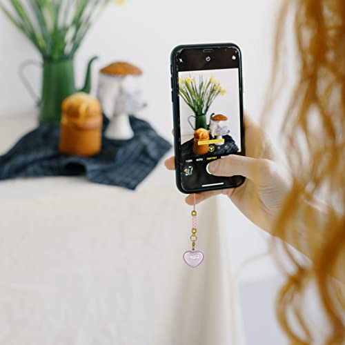 Showkanbay Kawaii Phone Charms Strap Water Sound Bell Phone Charm Anime Pink Love Bell Mobile Phone Pendant Phone Bead Charm Holder Keychain Car Key Bag Purse Hanging Decoration… #TOP1