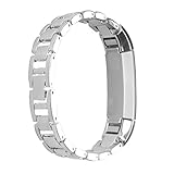 Newest Premium Replacement Accessory Metal Watch Bands Bracelet Strap for Fitbit Alta (No Tracker) (Style A: silver)