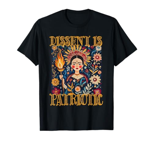 Dissent Is Patriotic Subtle Political Protest Merch Graphic T-Shirt