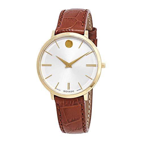 Movado Ultra Slim White Dial Ladies Watch 0607176