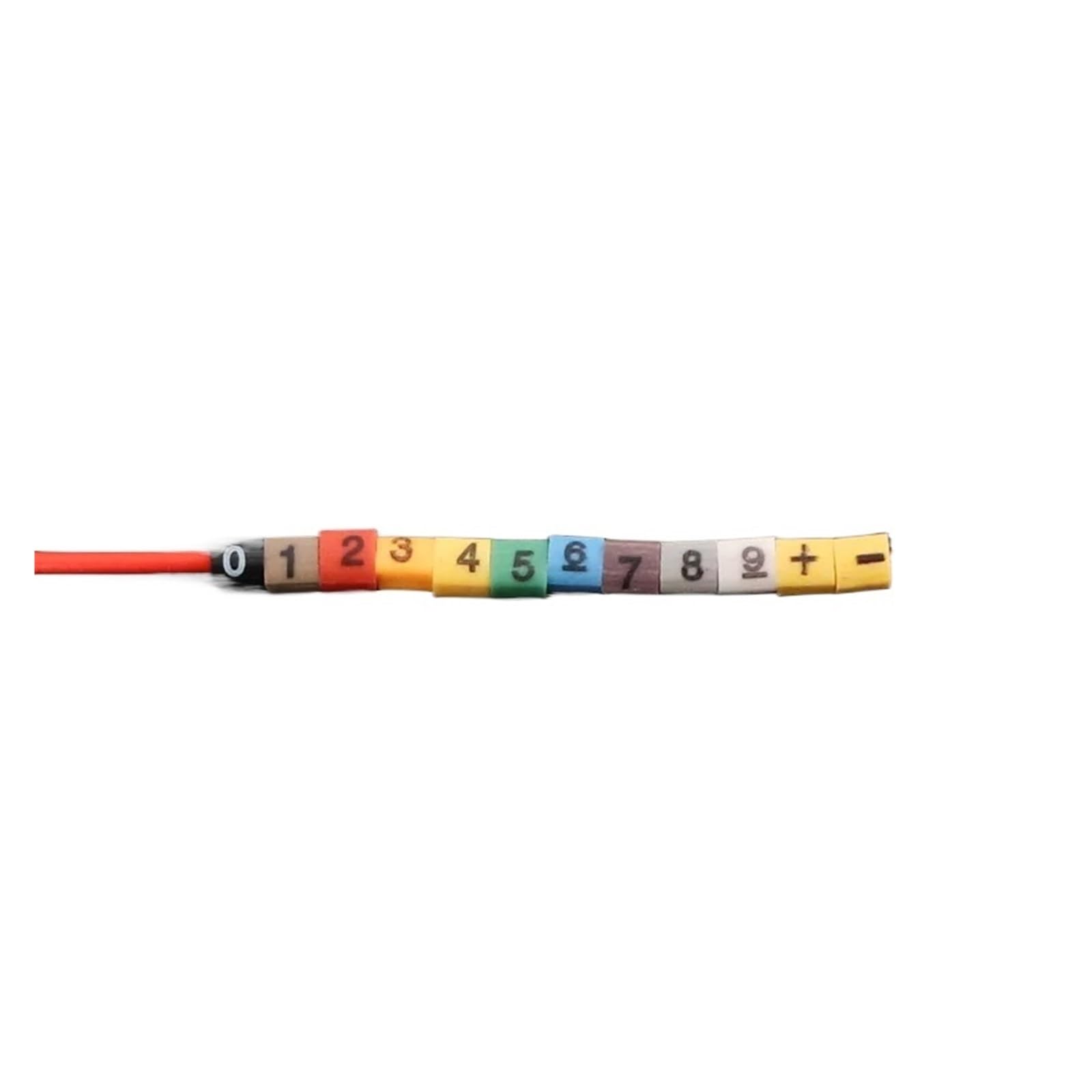 Etichette per Cavi Marcatore for cavi 500/600/1000/1200 pezzi con numeri diversi e digitale for metallici(2.5mm2(3.6mm) white,1200PCS)