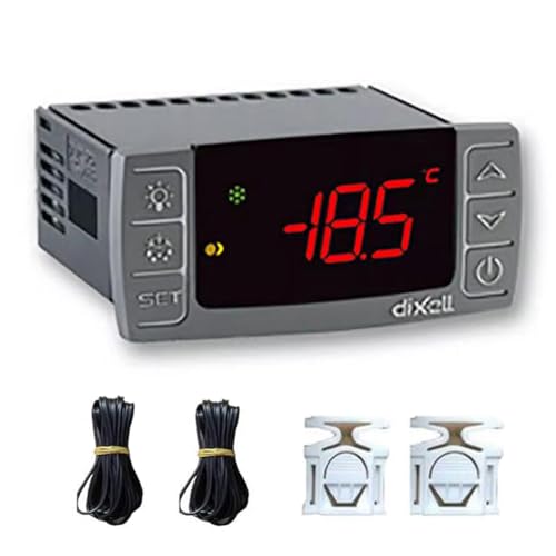 Dixell XR70CX-5N1C3 230V/50-60HZ Digital Thermostat Controller Defrost Fan Compressor Alarm for Medium Low Temperature Ventilated Refrigerating Units(with 2 NTC Probe Inputs)