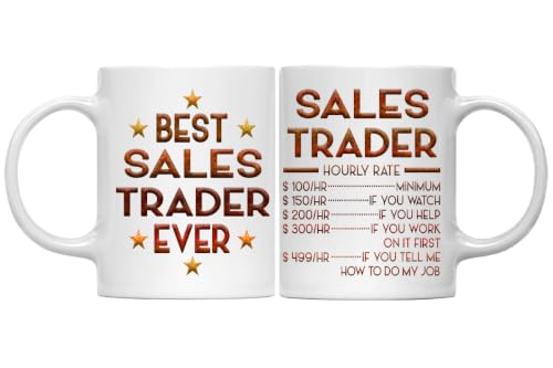 MONIZILUCKY Sales Trader Mug, Hourly Rate Sales Trader Gifts for Coworkers