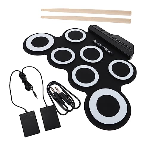ifundom Portable Drum Kit Electric Drum Practice Pads Charging for Boys and Girls and Adults