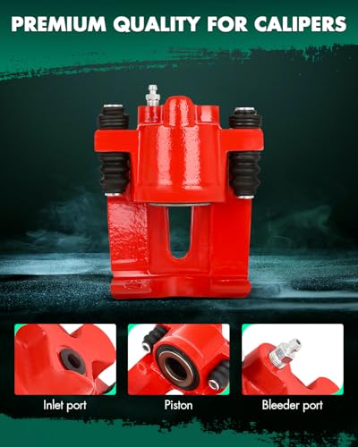 Image of SCITOO Rear Right Brake Caliper Without Bracket 184858 Red Compatible For Ford For F-150 2004-2011 For Ford For Lobo 2005-2009 For Lincoln Mark LT 2006-2008 2010-2011