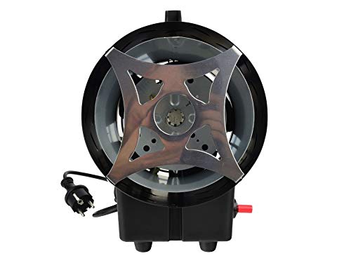 ด้านหน้า view of Geko G80410 heater showing the fan and grill