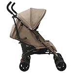 Mogou Geschwisterwagen, Zwillingskinderwagen, Double Stroller, Geschwisterbuggy, Doppelkinderwagen, Taupe Stahl, Blau
