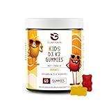 Gumtamin Vitamin D3 K2 Kinder Gummibärchen– 60 vegane Vitamin D Kinder Gummies mit 1000 IE – Sonnenvitamine zuckerfrei mit fruchtigem Erdbeer & Ananas Geschmack - Vitamin D Gummies mit K2