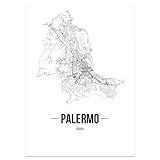 JUNIWORDS Stadtposter - Wähle Deine Stadt - Palermo - 60 x 