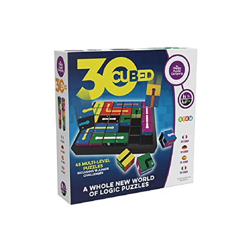 The Happy Puzzle Company 30 Cubed Game - The Next Rubiks Cube? 45 Multi-Level Challenges for a Fun Family Board Game Night - Logic Puzzles STEM Educational Learning Resources - Kids Games Ages 6+