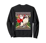 Photo Gallery siamese cat lover, babbo natale che cavalca un gatto siamese, brutto natale felpa Photo Gallery siamese cat lover, babbo natale che cavalca un gatto siamese, brutto natale felpa