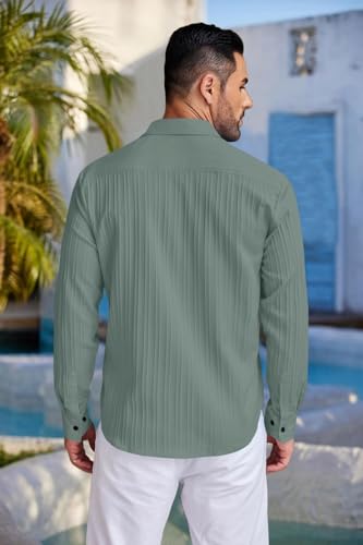 Image of ROYALSCOUT Men's Popcorn Full Sleeves Casual Shirt | Men Stylish Regular Fit | Button-Down Stylish Shirt for Party & Casual Wear