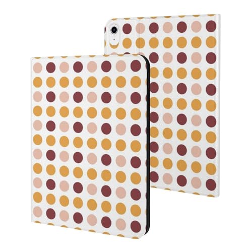 Housse iPad 11 pouces 2025 et 10.9 2022, étui fin avec support motif bohème à pois B