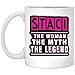 Produktbild N\A Staci Die Frau, Der Mythos, Der Name der Legende Personalisiertes Funky Geschenk Weißer Becher 01_WM825 Becher 15oz