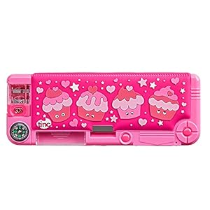 Tinc Mallo Character Pop Out Pencil Case Pink | Pop Out Compartment with Push Button | Includes Pencil with Eraser…