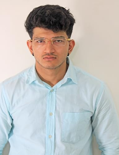 Image of RSINC Rimless frame /eyeglass /Spectacle Optical, Prescription For Men And Women Modern Unisex Business Collage Fashion, School, Ladies, Sports, Silver - Brown Wood Cart 8101016