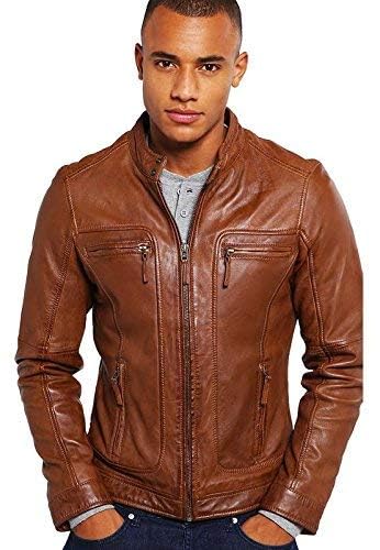 BAGS 2 CROWN Genuine Leather Biker Jacket For Men’s Full Sleeves & Classy Look BAGS 2 CROWN Genuine Leather Biker Jacket For Men’s Full Sleeves & Classy Look