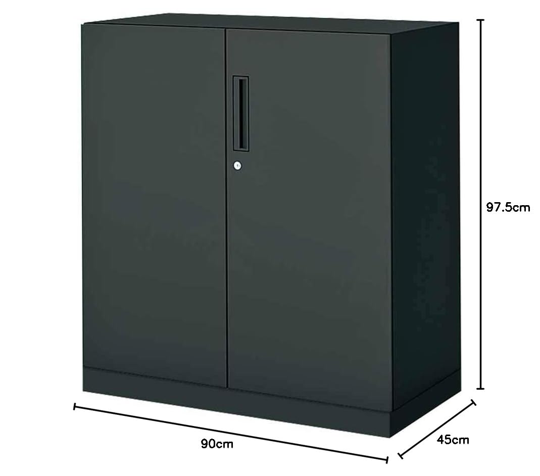 KOKUYO コクヨ スチール製 書庫 キャビネット 収納庫 3段 鍵付 幅90cm