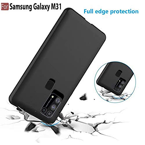 Image of Casotec Matte Finish Pudding Soft Silicon TPU Back Case Cover for Samsung Galaxy M31 - Black