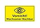 Aufkleber Vorsicht Wachsamer Nachbar Hinweis Schild Sticker Wetterfest und UV-Beständig