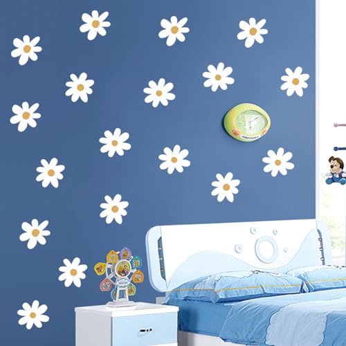 Vinilos Decorativos Pared Flores Margarita Blanca 18 uds miniatura 4