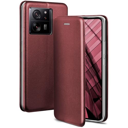 Étui cuir synthétique Xiaomi 13T Pro ONEFLOW bordeaux protection fine 360