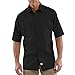 Carhartt Men's Big & Tall Twill Short Sleeve Work Shirt Button Front,Black,XXX-Large Tall