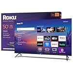 Roku Smart TV 2025 – 50-Inch Select Series, 4K HDR TV – RokuTV with Enhanced Voice Remote – Flat Screen LED Television with Wi-Fi for Streaming Live Local News, Sports, Family Entertainment