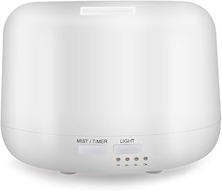 VOCD Humidificateurs 500ML / 600ML, Diffuseurs D'aromathérapie avec 7 Lumières LED Colorées, Minuterie Et Arrêt Automatique sans Eau pour La Décoration Intérieure, Le Bureau