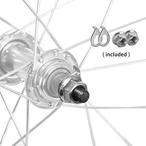 Image of JOYSTAR 12 14 16 18 20 Inch Kids Bike Front Wheels Replacement Bicycle Wheels with 12-20 Inch Solid Air Rubber Tire & Inner Tube Don't Fit Huffy Bike Black & White