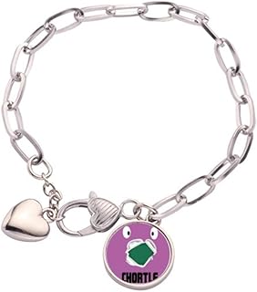 Fun Laugh Mouth Purple Emotion Chortle Heart Chain Bracelet Jewelry Charm Fashion