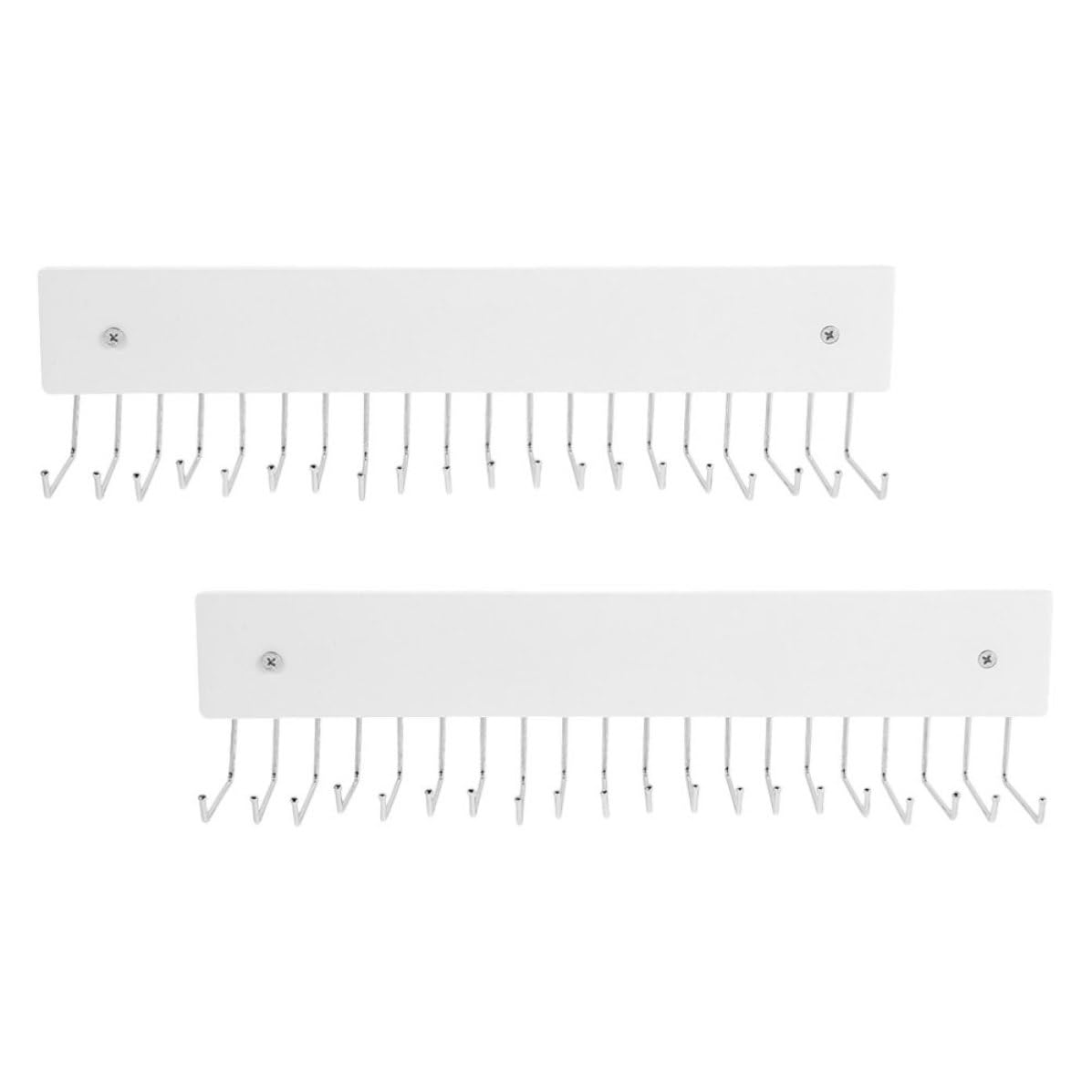 IMIKEYA Percha para Cinturón y Corbata de Madera y Hierro, Ahorro de Espacio con Ganchos Múltiples, Adecuado para Armarios Pequeños y Entrada, Paquete de 2 Unidades