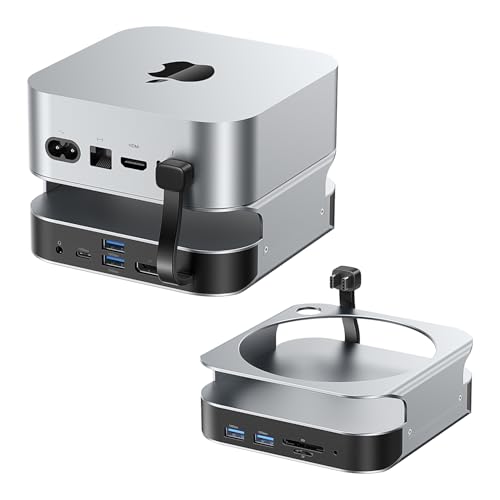 Mac mini M4 Dock用 10イン1アルミスタンド NVMe SSDエンクロージャ付きM4/M4 Pro用