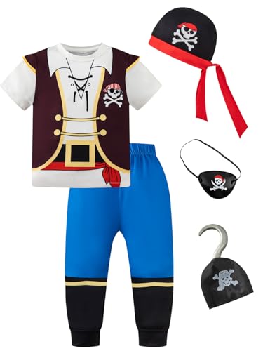 Disfraz Completo Pirata para Bebé Niño 2-3 Años miniatura 2