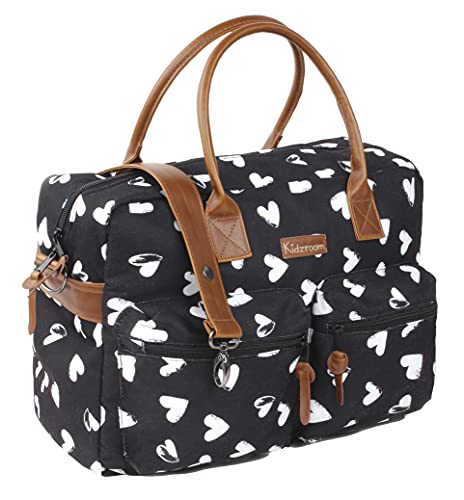 Kidzroom 030-8303-2 Wickeltasche Herzen, schwarz Cover