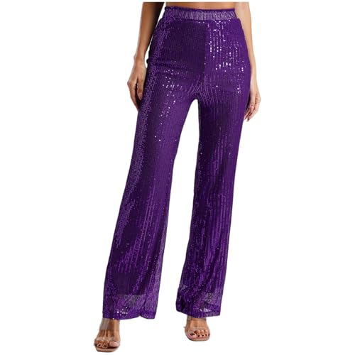 Pantalon jambe large sequins idéal pour soirée cocktail et clubwear