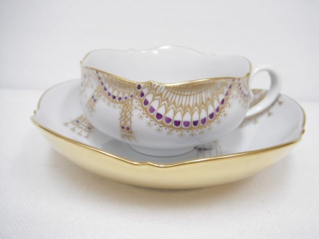 タイ王室御用達 超高級 手書き ベンジャロン焼 18K盛カップ＆ソーサー2