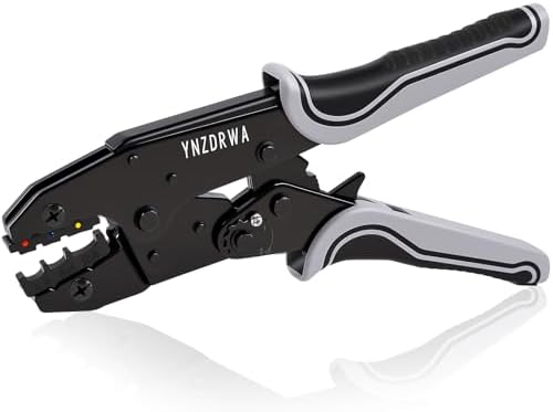 YNZDRWA Crimping Tool for Heat Shrink Connectors, Upgraded Wire Crimper Tool, Ratcheting Wire Terminal Crimper - Crimping Pliers - Ratchet Terminal Crimper for 10 to 22 AWG Wire