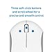 Macally USB Wireless Mouse for Laptop or Desktop, Computer Mouse with USB Receiver, 3 Button, and Scroll Wheel - Cordless Mouse Wireless Mice for Windows Mac PC Notebook Chromebook - White
