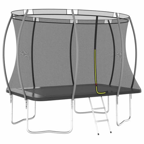 Vetnasa Cama elástica Rectangular 274x183x76 cm 150 kg Juegos y Juguetes, Estructuras para Juegos al Aire Libre, Camas elásticas Gris 55,83 KG