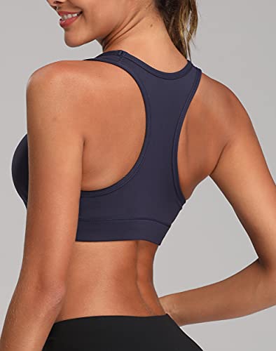 Image of Oalka Women's Racerback Sports Support Workout Running Bras | Oalka Women's Racerback Sports Support Workout Running Bras
