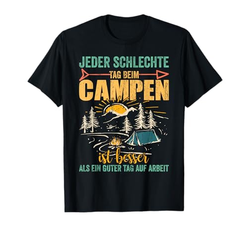 Lustige Camping Sprüche Campen Geschenke Herren Damen T-Shirt Schwarz S Camper Campen Wohnwagen Wohnmobil Zelt Urlaub Camping T-Shirt