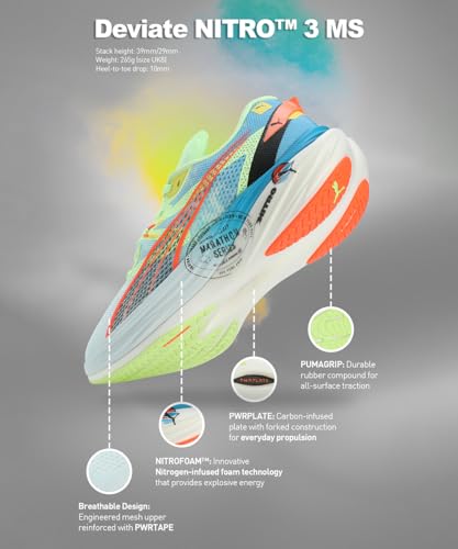 Image of Puma Mens Deviate Nitro 3 Ms Running Shoe