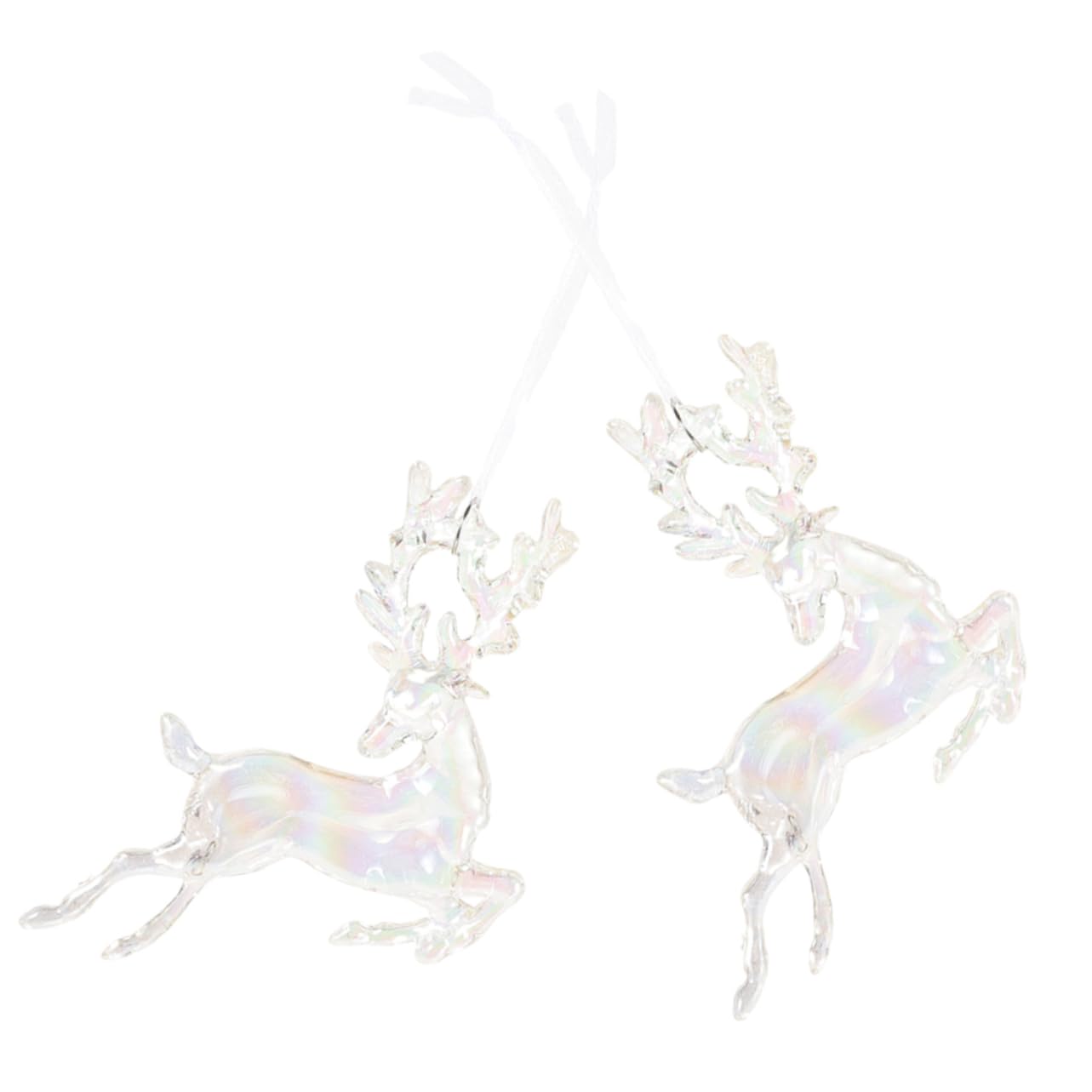 Gatuida 10piezas Adornos Colgantes De Navidad Decoraciones De Elk Transparentes para Árbol Puerta y Fiesta Escenas Festivas y Fotografía