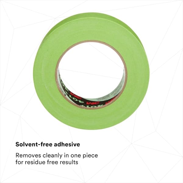 Image of 3M High Performance Green Masking Tape 401+, 36 mm x 55 m 6.7 mil, 16 Roll /Case