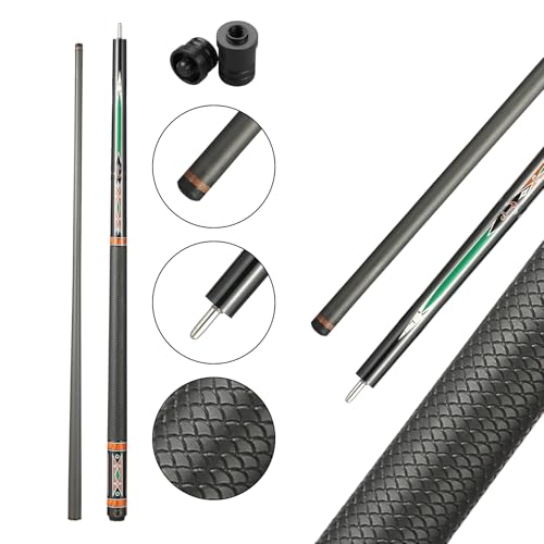 Taco de billar fibra de carbono 58 in 12.5 mm punta suave miniatura 2