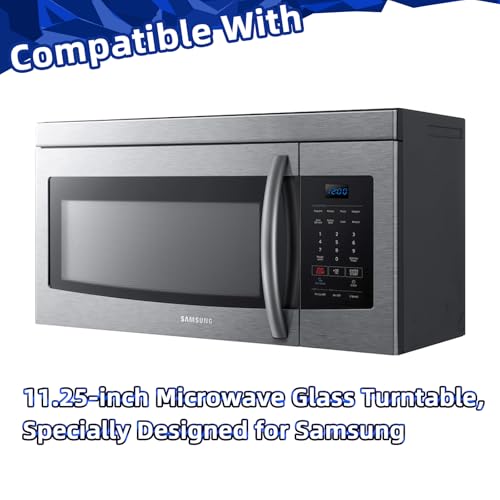 Image of 11.25 inch Microwave Glass Plate Compatible With 11 3 /8 inch Samsung Microwave Glass Turntable Plate DE74-20102 DE63-00624A DE74-20017B