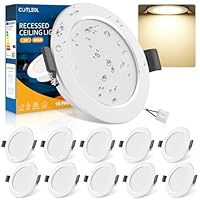 COTLEDL LED Einbaustrahler 230V Flach,10er LED Spot 5W Neutralweiß 4000K 68-80mm Lochmaß, IP44 Bad Einbauleuchten 450LM Deckenspots für Badezimmer Wohnzimmer Küche