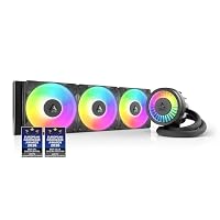 ARCTIC Liquid Freezer III Pro 360 A-RGB - Wasserkühlung PC, AIO CPU Wasserkühler, 3x120 mm, 38 mm Radiator, PWM-Pumpe, VRM-Lüfter, AMD AM5/AM4, Intel LGA1851/1700 Contact Frame - Schwarz